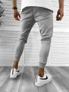 Pantaloni de trening gri, silon, conici 12376 19-4
